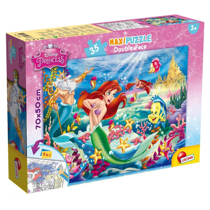 Пъзел Lisciani The Little Mermaid Maxi DF, 35 части
