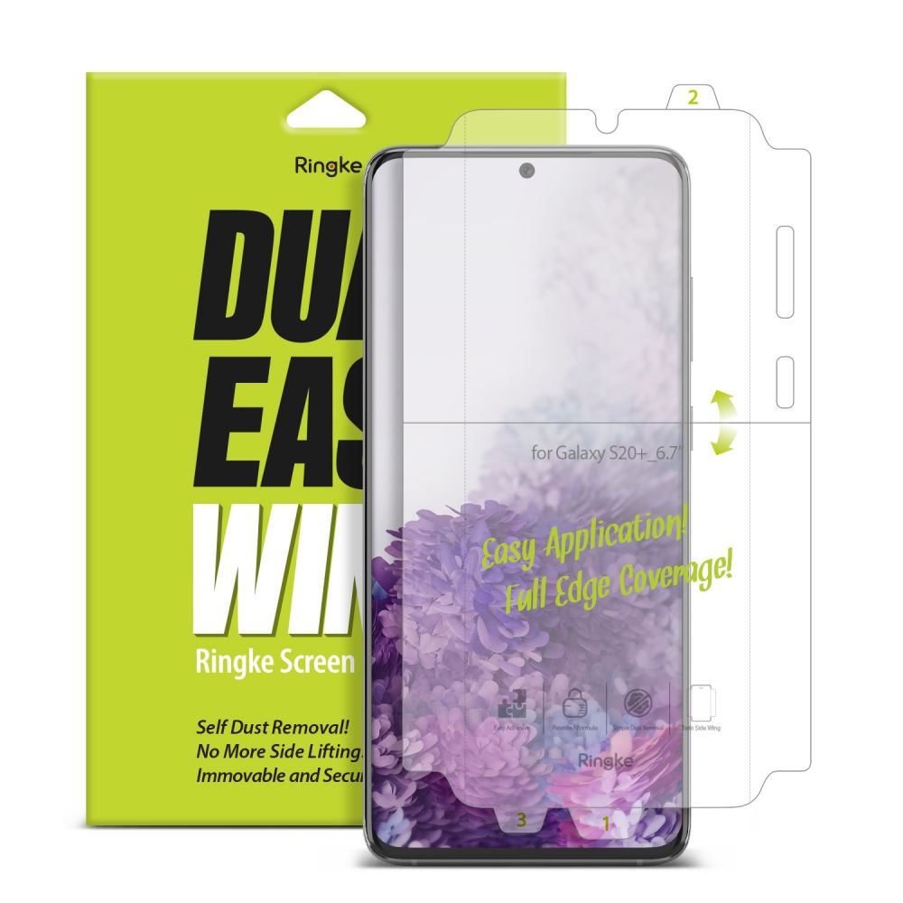Folie protectie TPU Case friendly Ringke Dual Easy compatibila cu Samsung  Galaxy S20 Plus 2Pack 