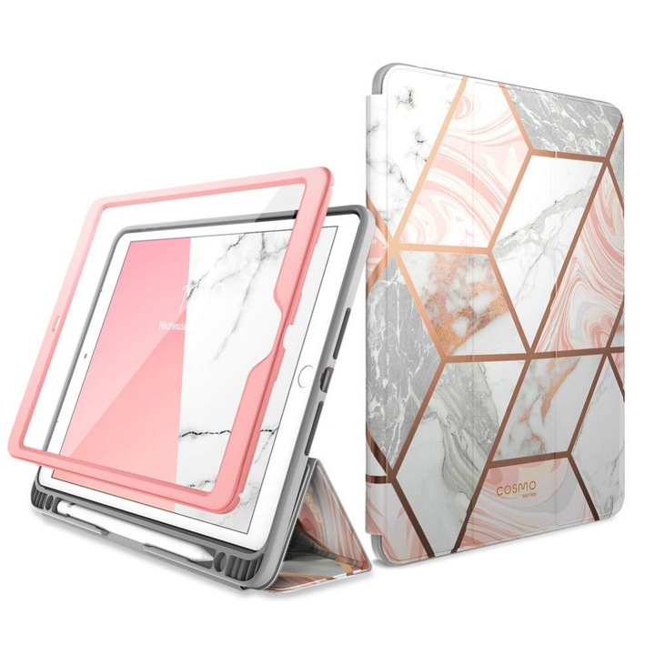Калъф Supcase Cosmo за Pencil iPad 10.2 2019, Marble