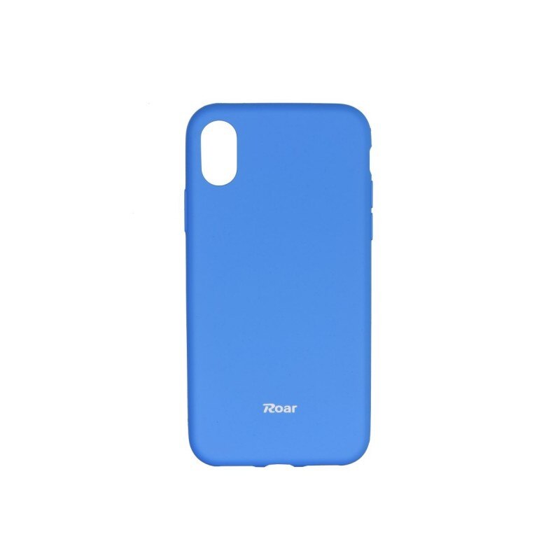 Husa Spate Roar Colorful Jelly iPhone X/xs , Silicon, Albastru Deschis