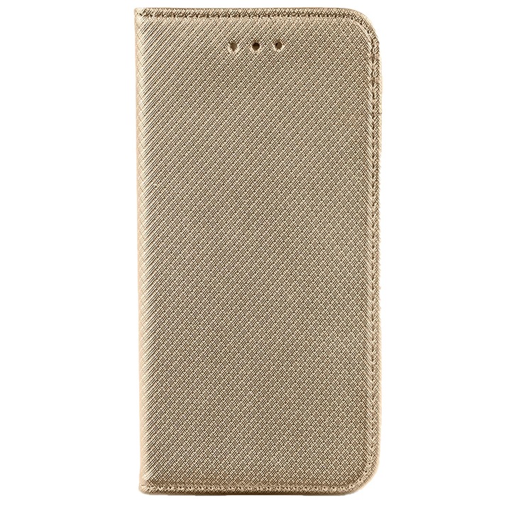 Флип калъф тип книга за Motorola Moto G8 Power от Optim Protect Leather with Magnetic Closure, IAO Smart Soft Close, Gold