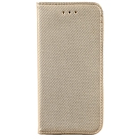 Husa Flip din Piele PU Lenovo K8 Note cu inchidere magnetica, Optim Soft Close, Auriu