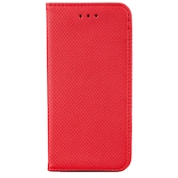 Husa Flip din Piele PU LG Q6 cu inchidere magnetica, Optim Soft Close, Rosu
