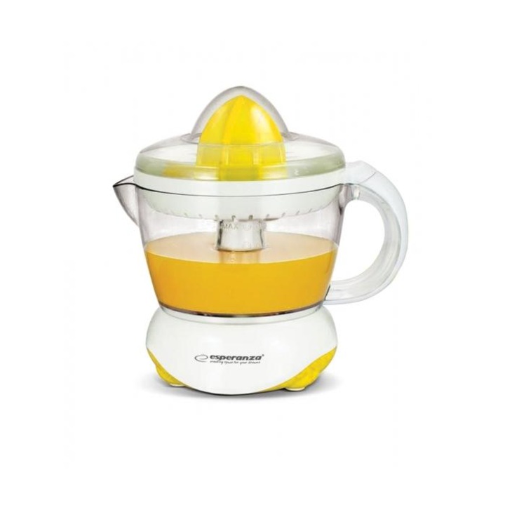 Цитрус преса Esperanza EKJ001Y, 0.7л, 25W, Жълта