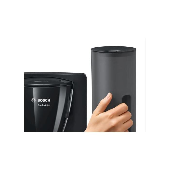 Кафеварка Bosch TKA6A043, 1200 W, Капацитет 1.25 литра, Черен - eMAG.bg