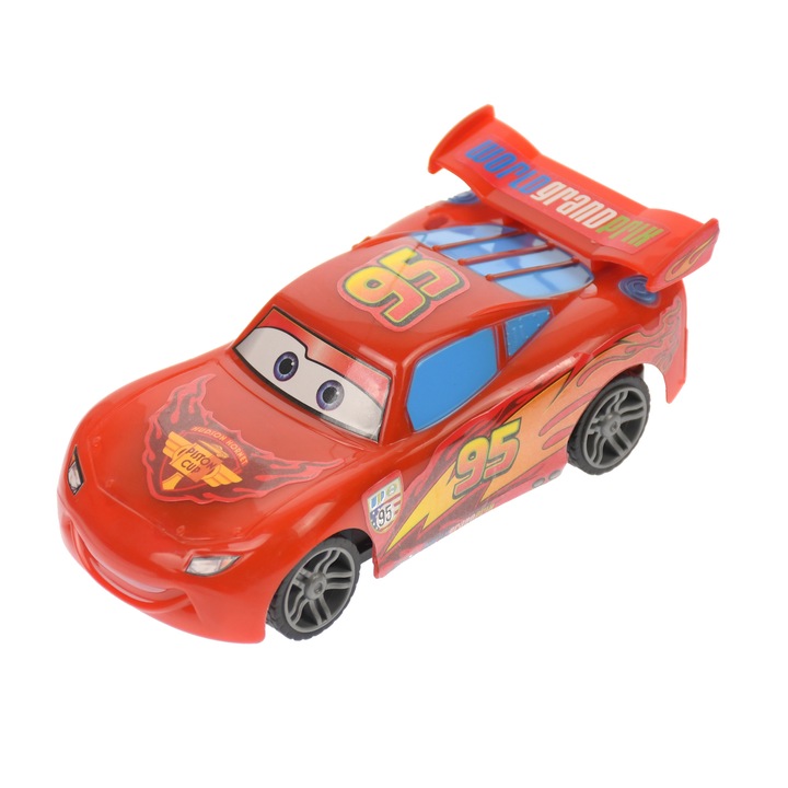 Masina cu telecomanda de jucarie, Fulger McQueen, CARS, rosie - 6121