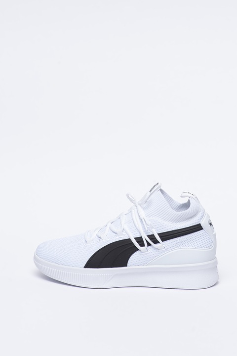 Puma, Pantofi mid-high texturati, pentru baschet Clyde Court