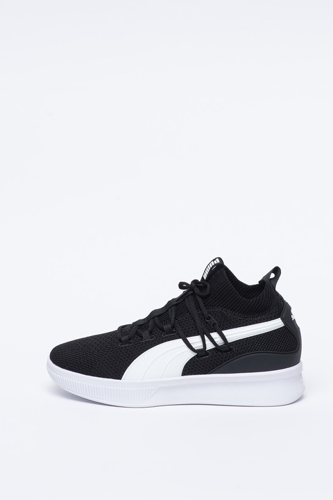 Puma, Pantofi mid-high texturati, pentru baschet Clyde Court