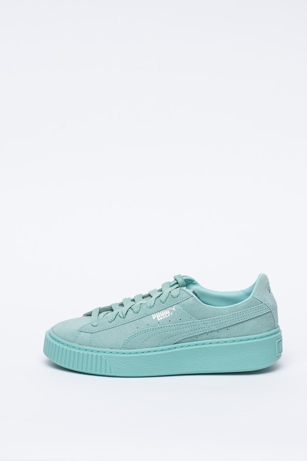 Puma, Pantofi sport flatform din piele intoarsa Basket