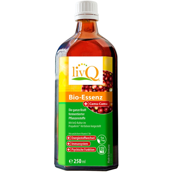 Esenta din plante bio si camu-camu LivQ 250ml
