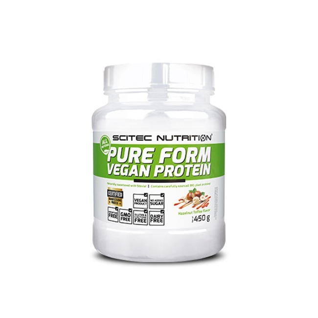 Pudra energizanta Scitec Pure Form Vegan Protein Ciocolata 0.450 Kg