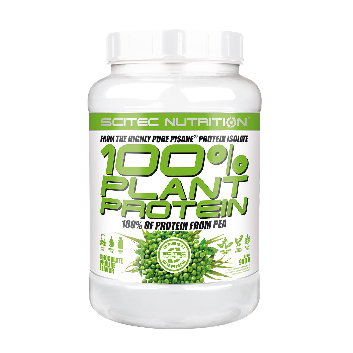 Pudra energizanta 100% Plant Vegan Protein Choco Praline 0.900 Kg