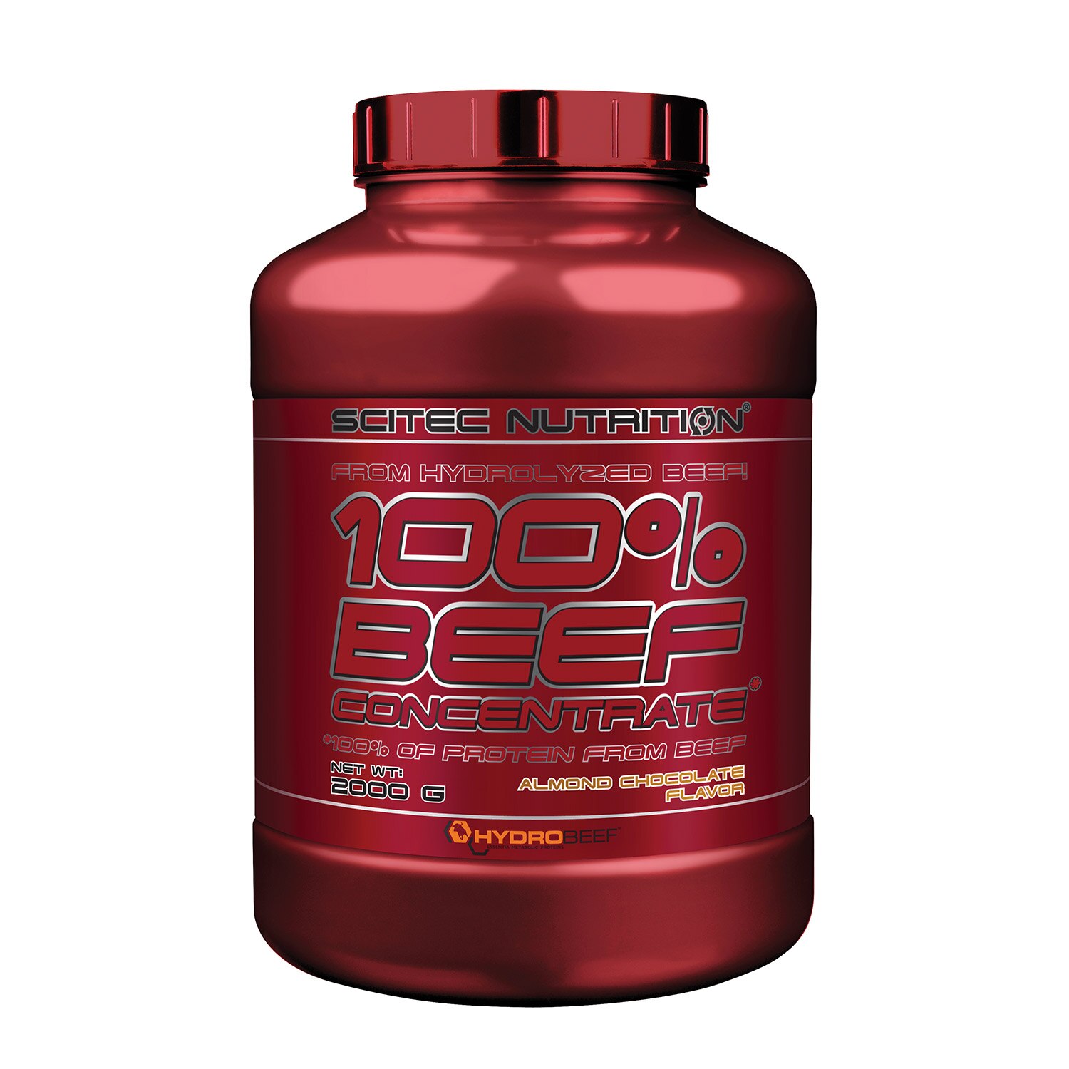 Pudra energizanta Scitec 100% Beef Concentrate Ciocolata Cu Migdale 2.000 Kg