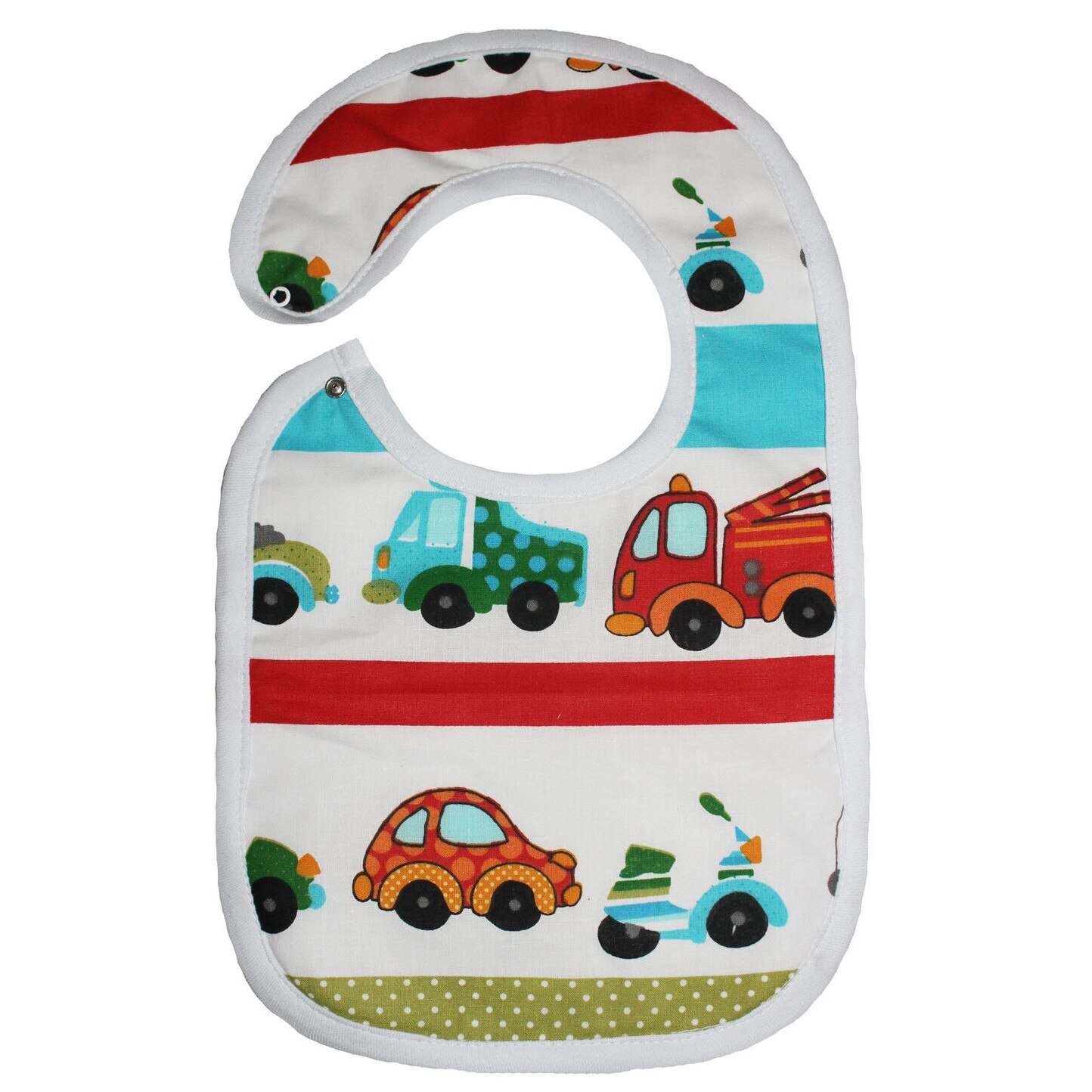 Baveta, masinute turcoaz, 0-6 luni