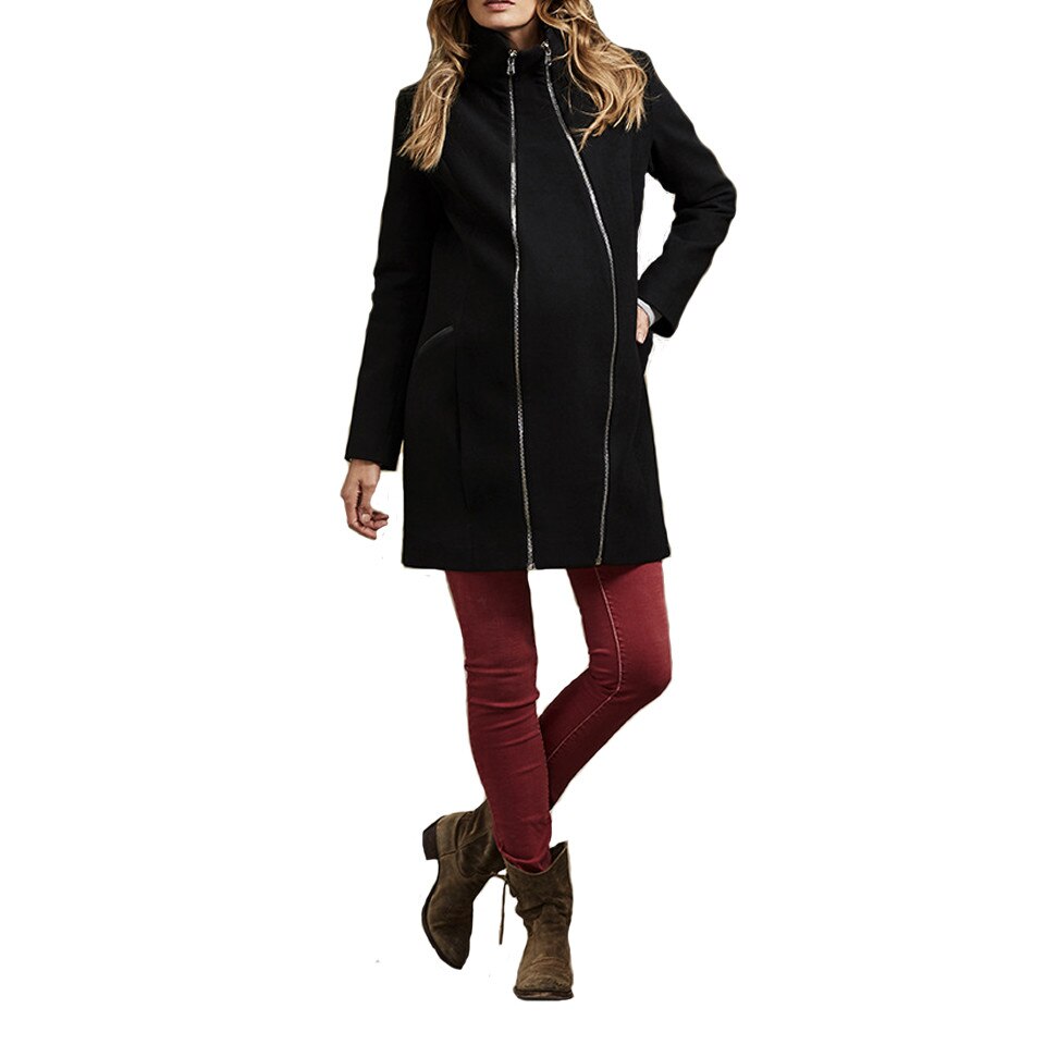 Palton cu element detasabil gravide Love2Wait, negru, marimea XS