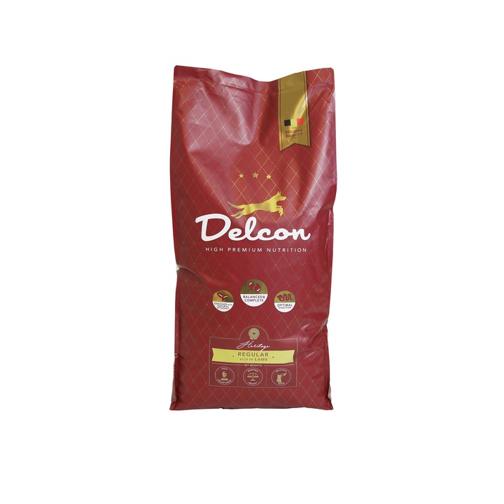 Супер премиум суха храна за кучета, DELCON Heritage Regular Lamb, 12 кг