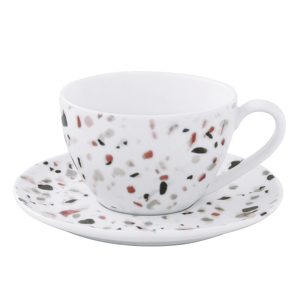 Cana in cutie- Terrazzo, Portelan, 250 ml, Alb