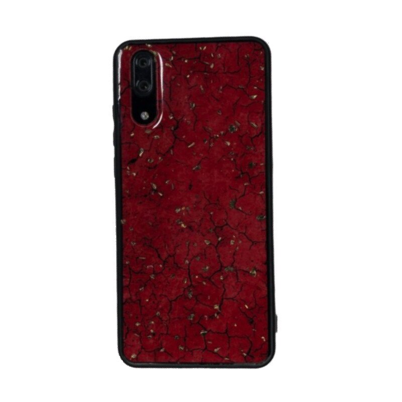 Husa protectie cu model marble pentru Huawei P20 Red