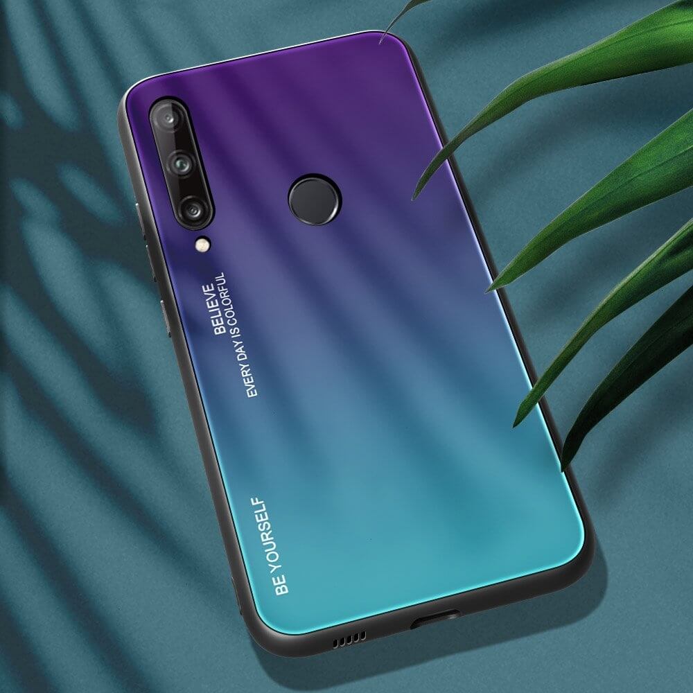 Husa Huawei P40 Lite E, Gradient Glass Durable, Spate din Sticla Securizata