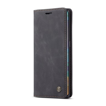 Husa Huawei Mate 30 Pro, CaseMe, slim piele, tip portofel, stand, inchidere magnetica, textura catifelata, Negru Husa Huawei Mate 30 Pro, CaseMe, slim piele, tip portofel, stand, inchidere magnetica, textura catifelata, Negru