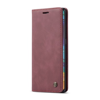 Husa Huawei Mate 30 Pro, CaseMe, slim piele, tip portofel, stand, inchidere magnetica, textura catifelata, Visiniu Husa Huawei Mate 30 Pro, CaseMe, slim piele, tip portofel, stand, inchidere magnetica, textura catifelata, Visiniu