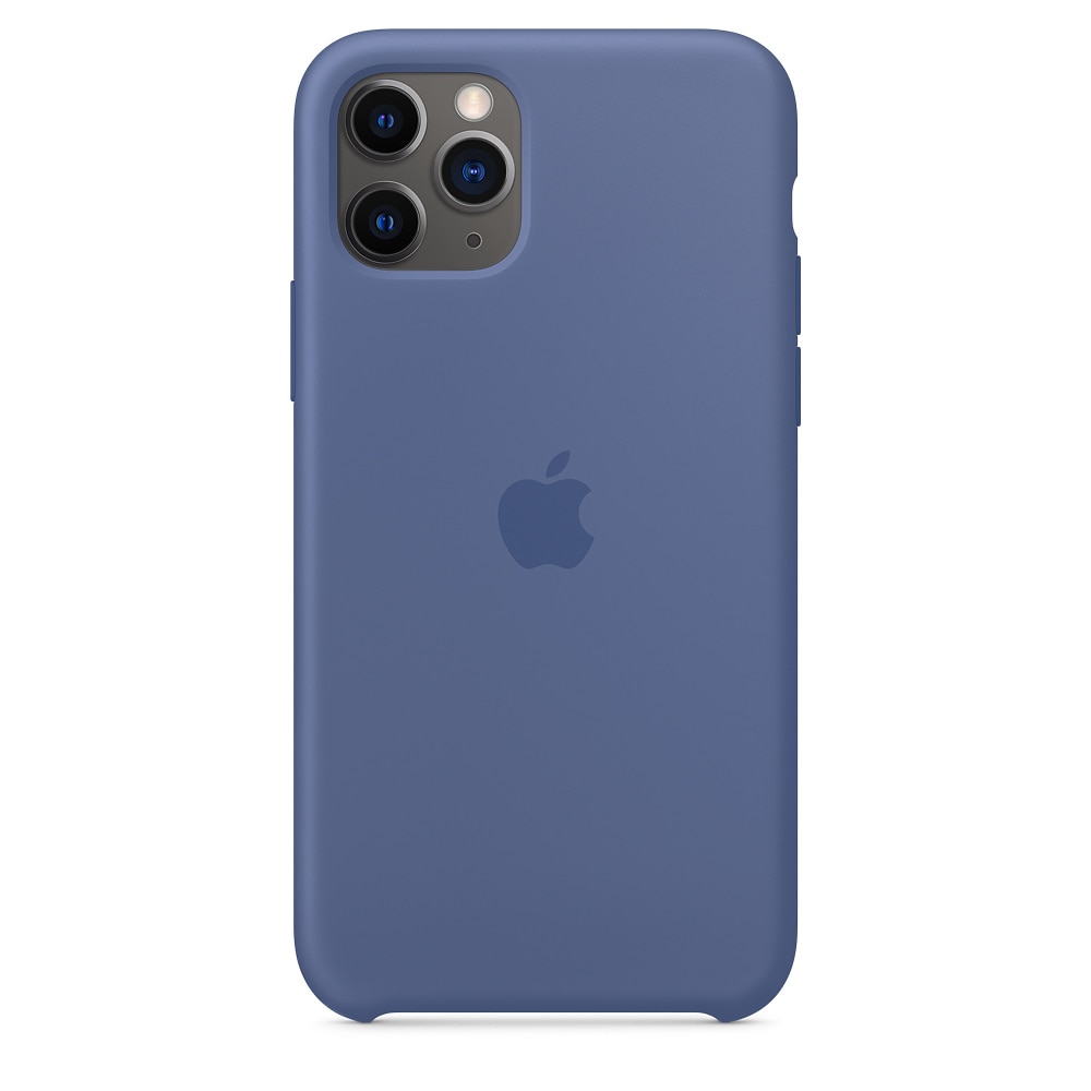 Husa de protectie Apple pentru iPhone 11 Pro Max, Silicon, Linen Blue