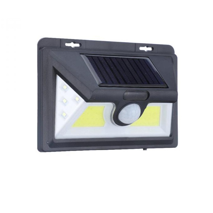 Lampa solara led pe inductie, cu trei fete si cu senzor de miscare, model 1828B, cu senzor