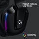 Слушалки Gaming Безжични Logitech G733, Ултралеки, Lightsync RGB, Черен
