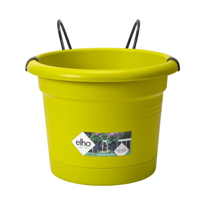 Ghiveci de balcon cu suport Elho Green Basics 20cm lime green
