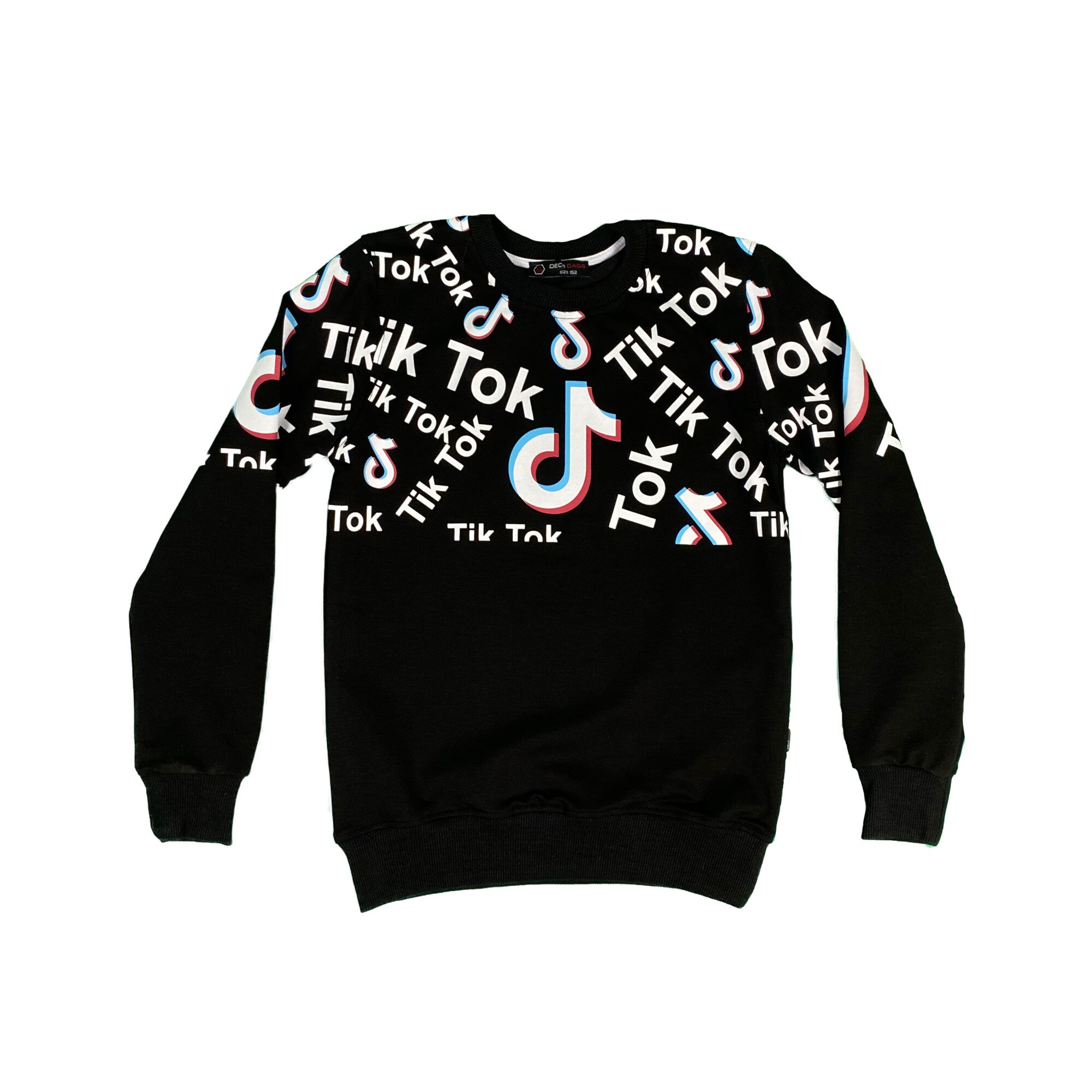 Tricou copii, model Tik Tok Moda, Negru