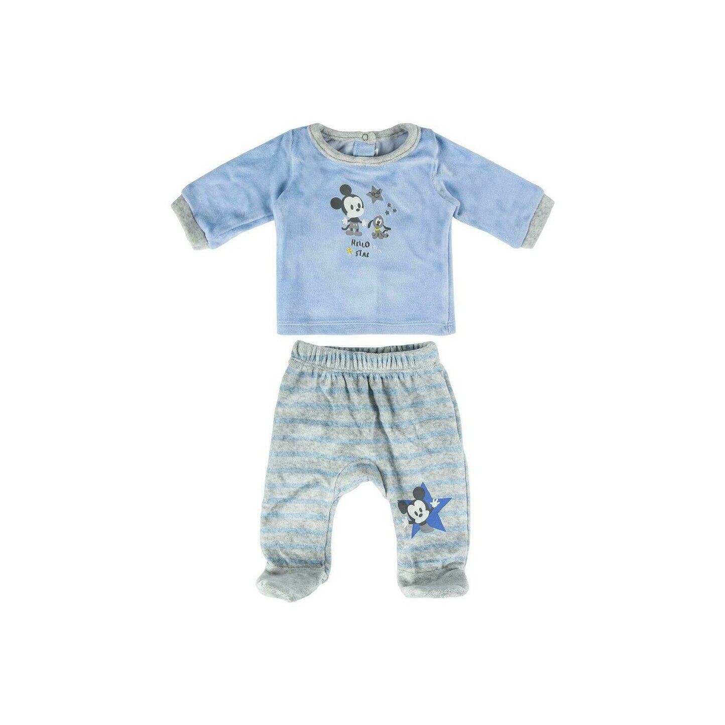 Compleu bebe, Mickey albastru cu dungi