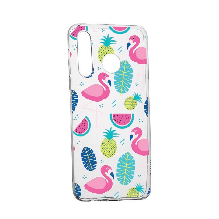 Husa pentru Samsung Galaxy A21, Flamingo, rezistenta la uzura, anti-alunecare, 91