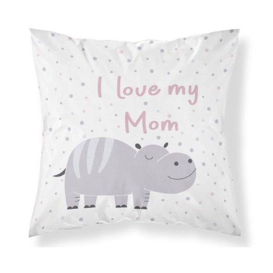 Fata perna, I Iove my mom, roz, 40x40 cm