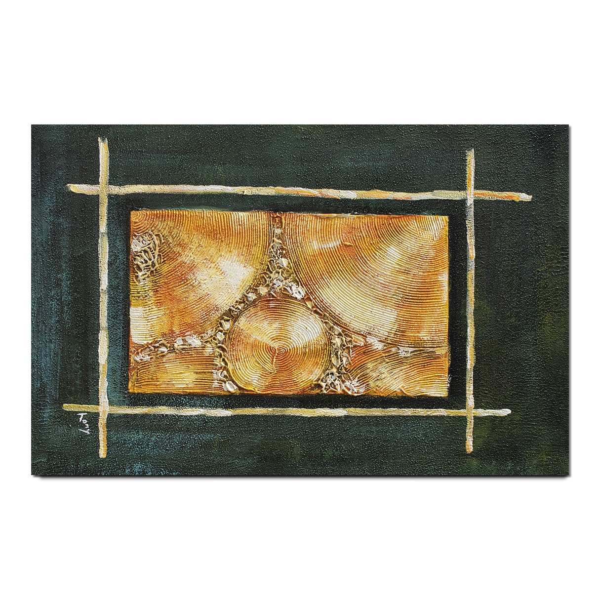 Tablou pictat manual - Dreptunghi - 90x60cm pictura ulei pe panza