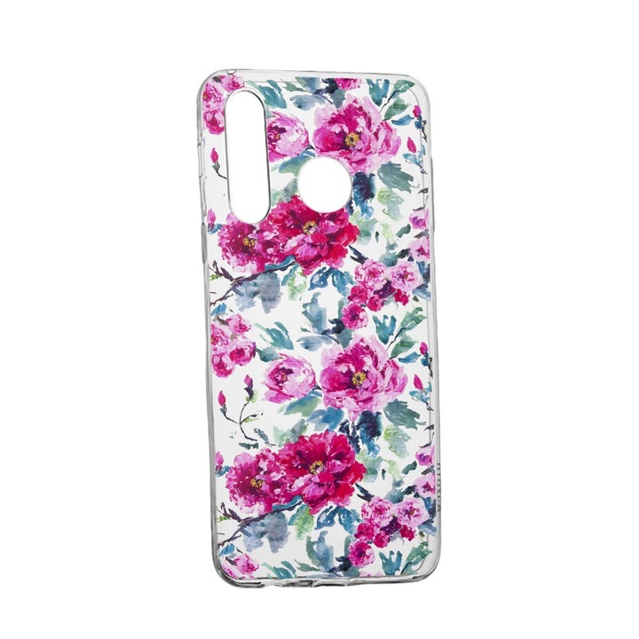 Husa Flori, culorile de pastel, pentru Samsung Galaxy A21, rezistenta la uzura, anti-alunecare, din silicon Premium, 507