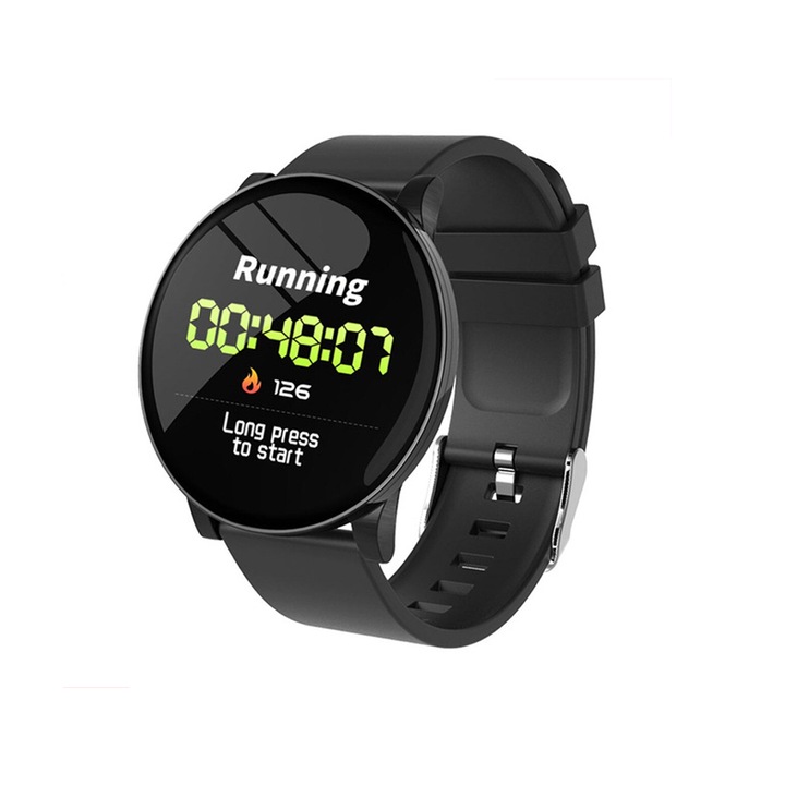Смарт часовник Delphi W8, 42mm, Bluetooth, IP67, Черен
