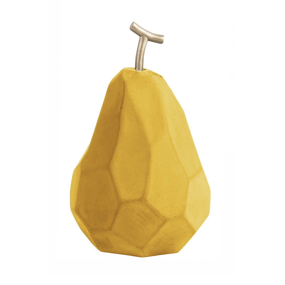 Statueta ORIGAMI PEAR OCHRE YELLOW, 17 x 10 x 10 cm