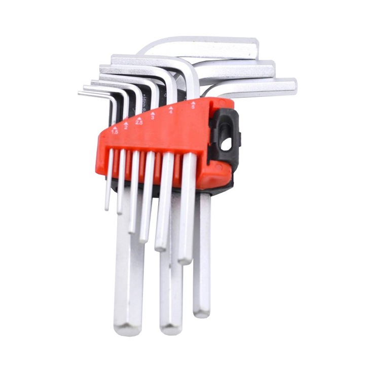 Set 9 piese chei Imbus elSales ELS-S9PI, argintiu