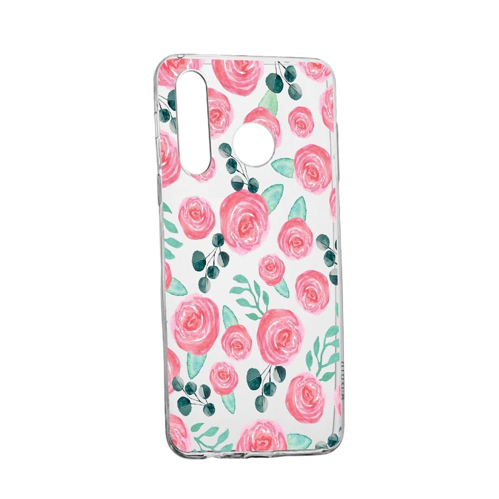 Husa Rose Pattern, pentru Motorola Moto G8 Play, rezistenta la uzura, anti-alunecare, din silicon Premium, 640