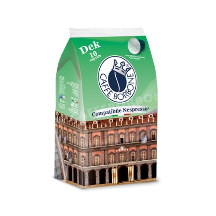 Capsule cafea, Caffe Borbone Dek, compatibile Nespresso, 1 set x 10 buc