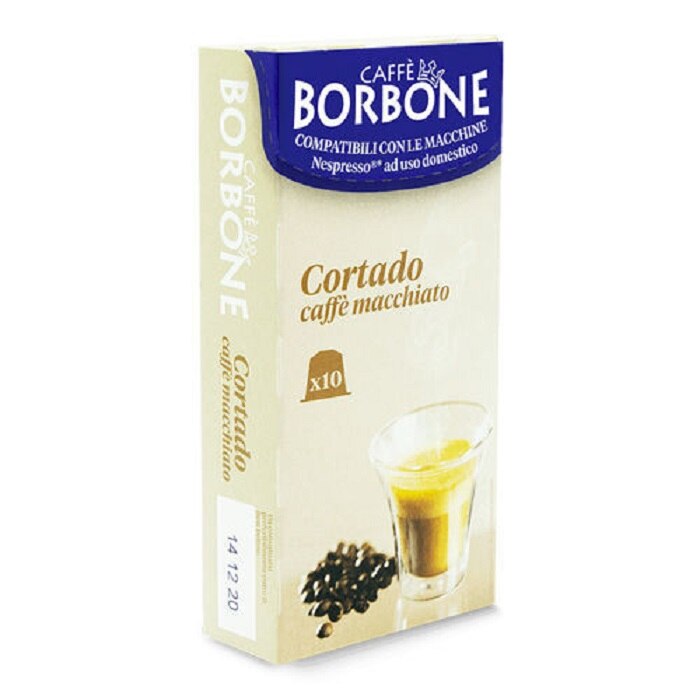 Capsule cafea, Caffe Borbone Cortado, compatibile Nespresso, 1 set x 10 buc