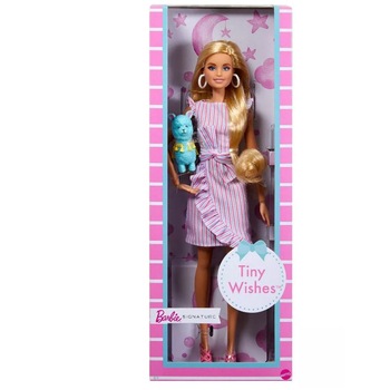 Papusa Barbie editie Signature, prima mea papusa Barbie- Tiny Wishes cu Llama albastra, 30 cm, 3 ani+ Papusa Barbie editie Signature, prima mea papusa Barbie- Tiny Wishes cu Llama albastra, 30 cm, 3 ani+