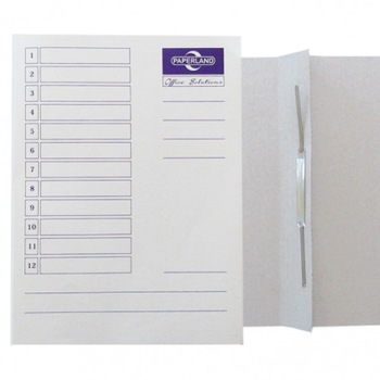 Dosar din carton PAPERLAND cu sina groasa, PREMIUM, 230g/mp, 10 buc, alb Dosar din carton PAPERLAND cu sina groasa, PREMIUM, 230g/mp, 10 buc, alb