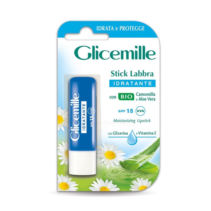Balsam de buze hidratant Glicemille Idratante con Bio Camomilla e Aloe Vera 5,5ml
