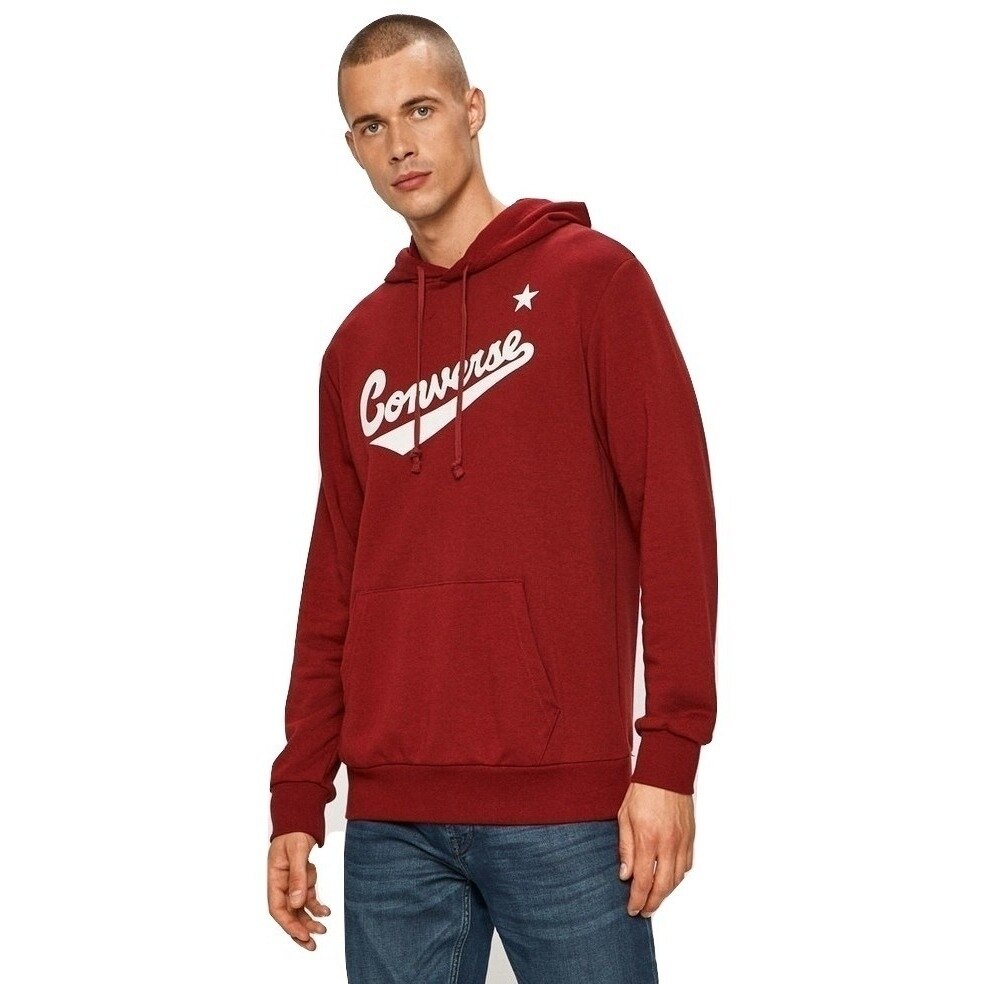 Hanorac barbati Converse Script Pullover Hoodie FT, Rosu