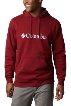 Columbia, Hanorac cu buzunar kangaroo Basic Logo II, Rosu inchis/Alb Columbia, Hanorac cu buzunar kangaroo Basic Logo II, Rosu inchis/Alb