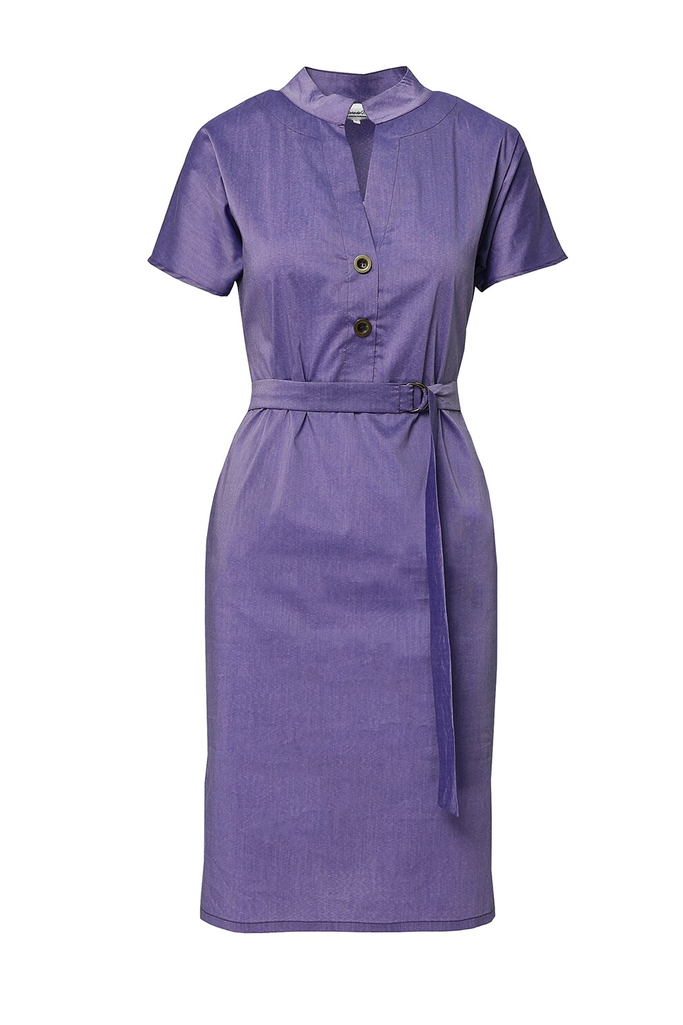 Couture de Marie, Rochie midi cu o curea in talie, Violet prafuit
