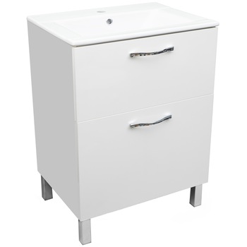 Pachet baza mobilier Cersanit RR801-027-DSM A77 + lavoar Cersanit Capri Ontario, 2 sertare, inchidere lenta, Alb Pachet baza mobilier Cersanit RR801-027-DSM A77 + lavoar Cersanit Capri Ontario, 2 sertare, inchidere lenta, Alb