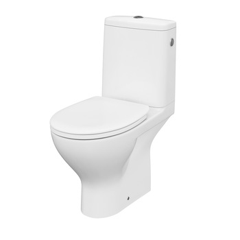 Vas WC compact Cersanit 672, K116-030, Clean ON, evacuare orizontala, cu capac duroplast Moduo, inchidere lenta, rezervor 3/5 l Vas WC compact Cersanit 672, K116-030, Clean ON, evacuare orizontala, cu capac duroplast Moduo, inchidere lenta, rezervor 3/5 l