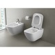 Комплект Cersanit Virgo B245, S701-427, Окачена тоалетна чиния, Clean ON, С капак Duroplast, Бавно затваряне